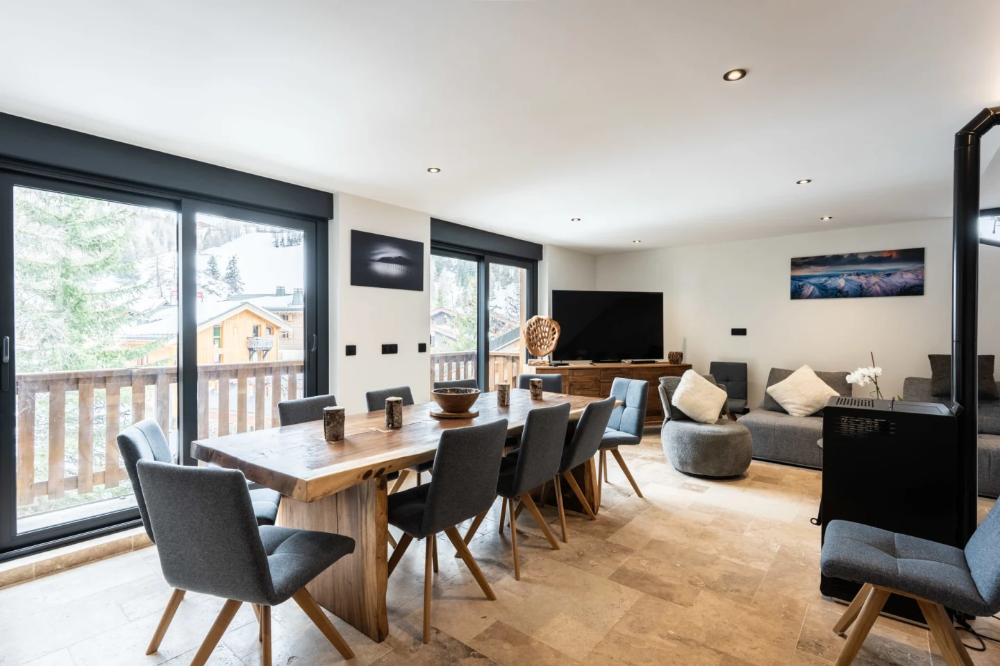 Appartement duplex Linea Loft à La Plagne, parfait pour les groupes familiaux